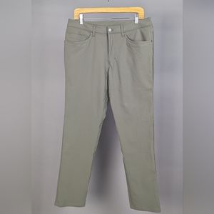 Lululemon ABC Classic Fit Pants Mens Sz 32 Warpstreme Grey Sage